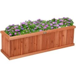 Wholesale 💯 Costway 28/36/40 Inch Wooden Flower Planter Box Garden Yard Decorative Window Box Rectangular 🔥 -Planters Sales Store unnamed file 2368
