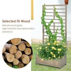 Discount 🥰 Costway 2PC 68in Wood Planter Box w/Trellis Raised Garden Bed for Climbing Plant 🤩 14 Discount 🥰 Costway 2PC 68in Wood Planter Box w/Trellis Raised Garden Bed for Climbing Plant 🤩 -Planters Sales Store unnamed file 2377