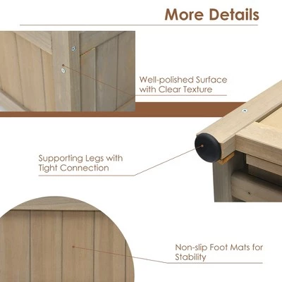 Discount 🥰 Costway 2PC 68in Wood Planter Box w/Trellis Raised Garden Bed for Climbing Plant 🤩 7 Discount 🥰 Costway 2PC 68in Wood Planter Box w/Trellis Raised Garden Bed for Climbing Plant 🤩 - Image 5