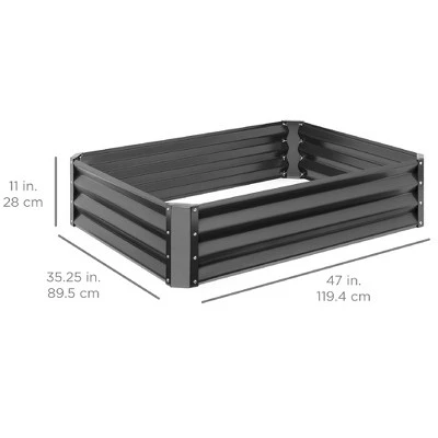 Cheapest ๐ Best Choice Products 4x3x1ft Outdoor Metal Raised Garden Bed for Vegetables, Flowers, Herbs, Plants - Dark Gray ๐ 8 Cheapest ๐ Best Choice Products 4x3x1ft Outdoor Metal Raised Garden Bed for Vegetables, Flowers, Herbs, Plants - Dark Gray ๐ - Image 6