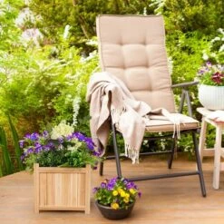 Brand new ❤️ Costway Square Wood Flower Planter Box Raised Vegetable Patio Lawn Garden folding 👏 -Planters Sales Store unnamed file 2385