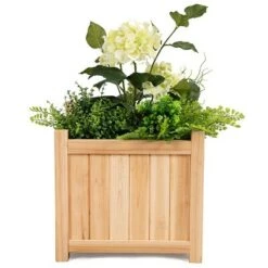 Brand new ❤️ Costway Square Wood Flower Planter Box Raised Vegetable Patio Lawn Garden folding 👏 -Planters Sales Store unnamed file 2387
