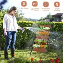 Wholesale 😍 Costway 2PCS 5-Tier Vertical Raised Garden Bed Elevated Planter 5 Container Box 😍 -Planters Sales Store unnamed file 2417