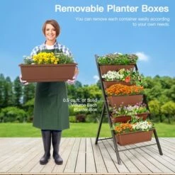 Wholesale 😍 Costway 2PCS 5-Tier Vertical Raised Garden Bed Elevated Planter 5 Container Box 😍 -Planters Sales Store unnamed file 2419