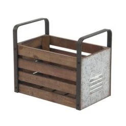 Deals 🎉 Olivia & May Set of 2 Rustic Wood and Iron Rectangular Storage Crates - Olivia & May 🌟 -Planters Sales Store unnamed file 2427
