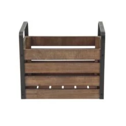 Deals 🎉 Olivia & May Set of 2 Rustic Wood and Iron Rectangular Storage Crates - Olivia & May 🌟 -Planters Sales Store unnamed file 2428