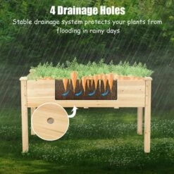 Wholesale ⌛ Costway Wooden Raised Vegetable Garden Bed Elevated Grow Vegetable Planter 😉 -Planters Sales Store unnamed file 243