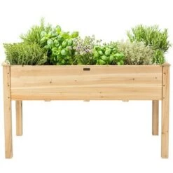 Wholesale ⌛ Costway Wooden Raised Vegetable Garden Bed Elevated Grow Vegetable Planter 😉 -Planters Sales Store unnamed file 245