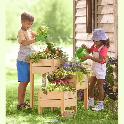 Hot Sale ๐งจ HearthSong Grow With Me Triple Garden Pine Wood Planter with Fabric Liners For Kids Gardening ๐ฏ 13 Hot Sale ๐งจ HearthSong Grow With Me Triple Garden Pine Wood Planter with Fabric Liners For Kids Gardening ๐ฏ - Image 11