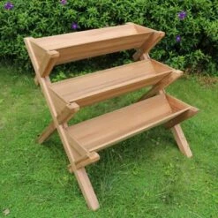 New 👍 3 Tier Rectangular Planter Brown - Merry Products 😀 -Planters Sales Store unnamed file 2458