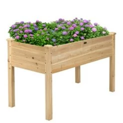 Wholesale ⌛ Costway Wooden Raised Vegetable Garden Bed Elevated Grow Vegetable Planter 😉 -Planters Sales Store unnamed file 246