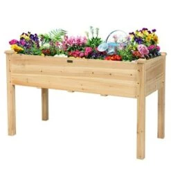 Wholesale ⌛ Costway Wooden Raised Vegetable Garden Bed Elevated Grow Vegetable Planter 😉 -Planters Sales Store unnamed file 247