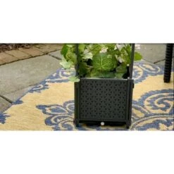 Brand new 👍 Ultimate Innovations Square Self-Watering Tower with Trellis Teal 😀 -Planters Sales Store unnamed file 2475