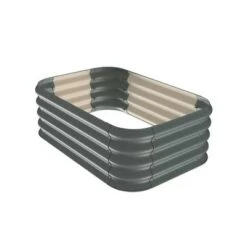 Cheap 🔔 Stratco Raised Corrugated Galvanized Steel Metal Sturdy Outdoor Decor Garden Vegetable Bed Planter Box 8 Cubic Feet, 41 x 28 x 13 Inches, Slate Gray 🧨