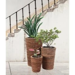 Top 10 👍 Vintiquewise Wicker Banana Rope Tall Floor Planter with Metal Pot 😉