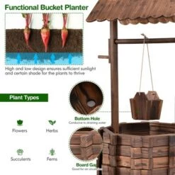 Cheapest โญ Costway Outdoor Wooden Wishing Well Bucket Flower Plants Planter Patio Garden Home Decor ๐ 14 Cheapest โญ Costway Outdoor Wooden Wishing Well Bucket Flower Plants Planter Patio Garden Home Decor ๐ -Planters Sales Store unnamed file 2513