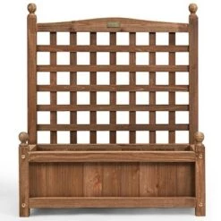 Wholesale 😉 Costway 2 PCS Solid Wood Planter Box with Trellis Weather-Resistant 25"x11"x30" 🎁 -Planters Sales Store unnamed file 2531