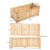 Discount 🥰 Costway Rectangle Wood Flower Planter Box Portable Raised Vegetable Patio Lawn Garden folding 🥰 -Planters Sales Store unnamed file 2558