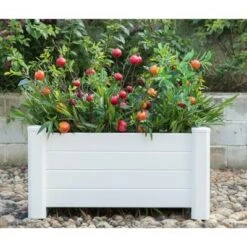 Best Sale 🤩 Gardenised White Vinyl Traditional Fence Design Garden Bed Elevated Screwless Raised Planter Box 😉 -Planters Sales Store unnamed file 2569