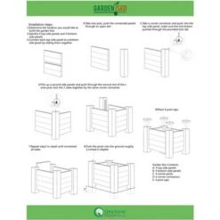 Best Sale 🤩 Gardenised White Vinyl Traditional Fence Design Garden Bed Elevated Screwless Raised Planter Box 😉 -Planters Sales Store unnamed file 2570