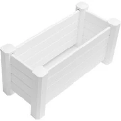 Best Sale 🤩 Gardenised White Vinyl Traditional Fence Design Garden Bed Elevated Screwless Raised Planter Box 😉 -Planters Sales Store unnamed file 2573