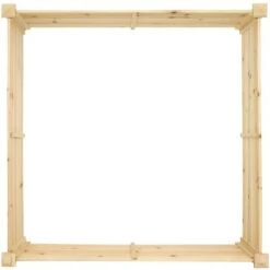 Best Sale 🛒 Sunnydaze Decor Sunnydaze Outdoor Square Wood Raised Garden Bed for Flower, Vegetable, and Herb Gardening - 48" Square - Brown 🎉 -Planters Sales Store unnamed file 258