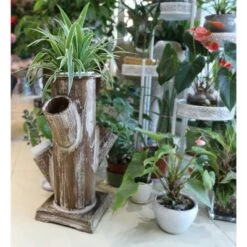 Best reviews of ✨ Gardenised Tree Stump Style Garden Tower Vertical Flower Planter with 4 Planting Slots 🔔