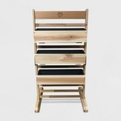 Hot Sale โจ GRO Products 29pc Vertical Rectangular Garden Planter With Irrigation Slate Cedar ๐