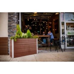 Discount ✨ Vita Urbana Large Parklette Rectangular Planter - New England Arbors Espresso ⌛