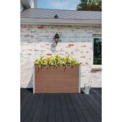 Discount ✨ Vita Urbana Large Parklette Rectangular Planter - New England Arbors Espresso ⌛ -Planters Sales Store unnamed file 2647