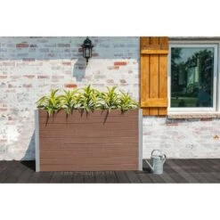 Discount ✨ Vita Urbana Large Parklette Rectangular Planter - New England Arbors Espresso ⌛ -Planters Sales Store unnamed file 2648