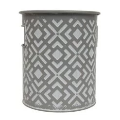 Brand new ❤️ Flower Tin Gray Metal Planter - Foreside Home & Garden 😍