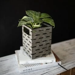 Deals ⌛ Flower Tin Galvanized Metal Planter - Foreside Home & Garden 😉 -Planters Sales Store unnamed file 2680