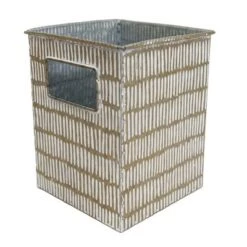 Wholesale 🛒 Flower Tin Brass Metal Planter - Foreside Home & Garden 🧨