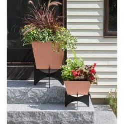 Top 10 🥰 13"Hx12.5"W Indoor/Outdoor Square Copper Plated Galvanized Steel Flower Box with Black Wrought Iron Plant Stand - ACHLA Designs ❤️ -Planters Sales Store unnamed file 2695