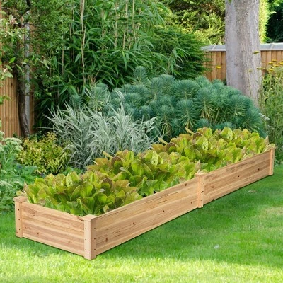 Outlet ๐งจ Costway Wooden Vegetable Raised Garden Bed Backyard Patio Grow Flowers Planter ๐ 6 Outlet ๐งจ Costway Wooden Vegetable Raised Garden Bed Backyard Patio Grow Flowers Planter ๐ - Image 4