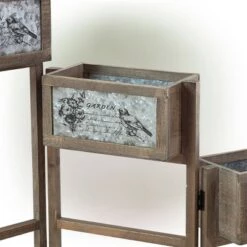 Discount ❤️ 3 Tier Rectangular Wooden Plant Stand With Metal Plate - Alpine Corporation 🎉 -Planters Sales Store unnamed file 2719