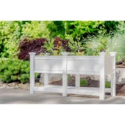 Discount ✔️ Cambridge Rectangular Planter And Ext Kit - White - Vita 😉 -Planters Sales Store unnamed file 2734