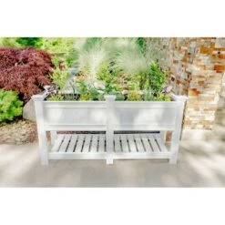 Discount ✔️ Cambridge Rectangular Planter And Ext Kit - White - Vita 😉 -Planters Sales Store unnamed file 2739