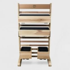 Hot Sale ๐ GRO Products 30pc Vertical Rectangular Garden Planter With Irrigation Slate Cedar ๐ฅฐ