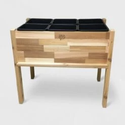 Top 10 🔔 40" Elevated Rectangular Garden Bed With Removable Liners Cedar - GRO Products 🛒