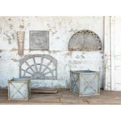 Buy 🧨 Park Hill Collection Small Metal Estate Planter 💯