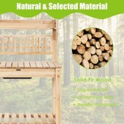 Best deal ❤️ Costway Garden Potting Bench Workstation Table w/Sliding Tabletop Sink Shelves 🌟 -Planters Sales Store unnamed file 2797