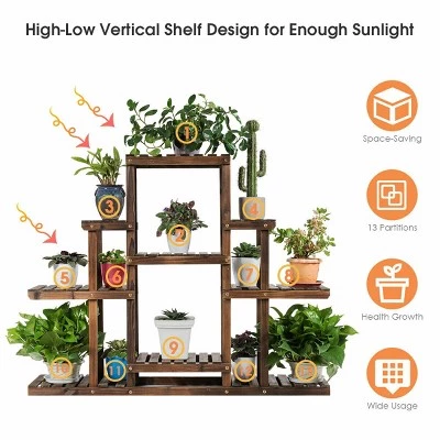 Cheap ๐ Costway 6-Tier Flower Wood Stand Plant Display Rack Multifunctional Storage Shelf ๐ 7 Cheap ๐ Costway 6-Tier Flower Wood Stand Plant Display Rack Multifunctional Storage Shelf ๐ - Image 5