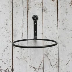 Hot Sale 🤩 Set of 2 8" Wall Mounted Flower Pot Holder Ring Brackets Black Powder 🧥 Coat - ACHLA Designs ✔️
