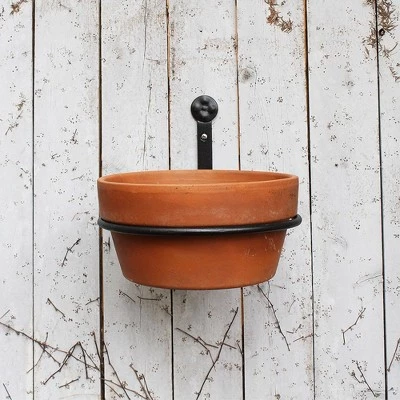 Hot Sale 🤩 Set of 2 8" Wall Mounted Flower Pot Holder Ring Brackets Black Powder 🧥 Coat - ACHLA Designs ✔️ 4 Hot Sale 🤩 Set of 2 8" Wall Mounted Flower Pot Holder Ring Brackets Black Powder 🧥 Coat - ACHLA Designs ✔️ - Image 2