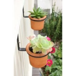Outlet 🎉 Set of 2 4" Wall Mounted Flower Pot Holder Ring Brackets Black Powder 🧥 Coat - ACHLA Designs 🥰 -Planters Sales Store unnamed file 2860