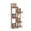 Buy 👍 Costway 5-Tier Flower Rack Wood Plant Stand 6 Pots Display Shelf Multifunctional Rack 💯