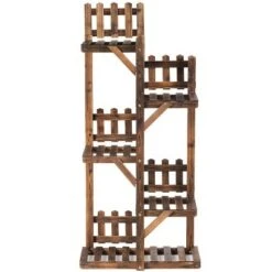 Buy 👍 Costway 5-Tier Flower Rack Wood Plant Stand 6 Pots Display Shelf Multifunctional Rack 💯 -Planters Sales Store unnamed file 2868