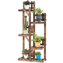 Buy 👍 Costway 5-Tier Flower Rack Wood Plant Stand 6 Pots Display Shelf Multifunctional Rack 💯 -Planters Sales Store unnamed file 2870